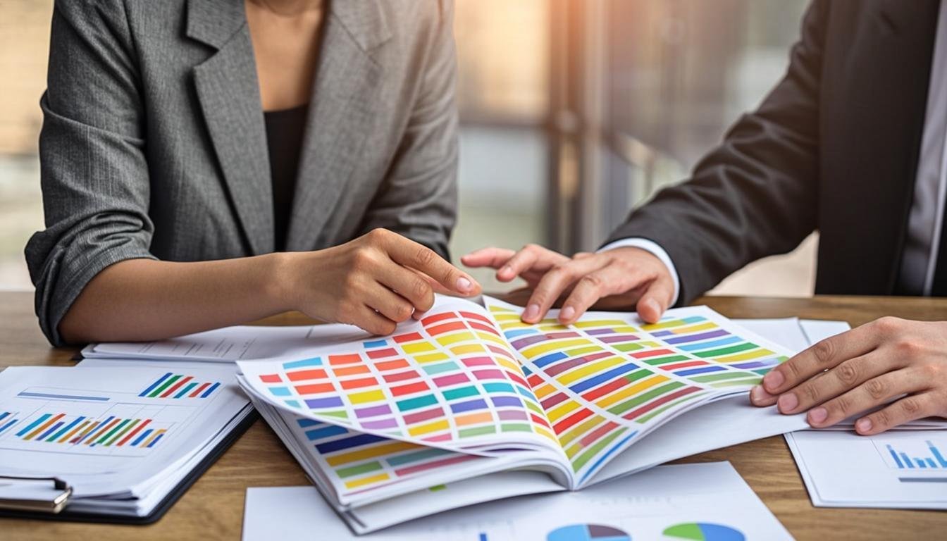 20 Questions Every New Powder Buyer Asks (Answered) Business professionals reviewing powder coating samples and specification documents